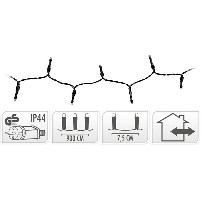 Verlichting 120LED 9M Multi Color - IP44