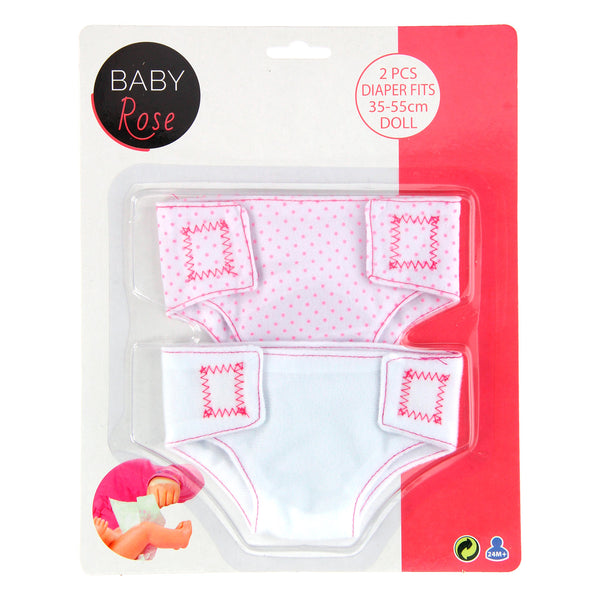 Baby Rose stoffen luier 2 stuks op kaart