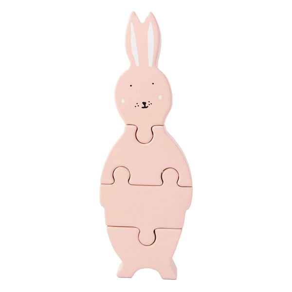 Trixie Houten Dierenvormenpuzzel - Mrs. Rabbit, 4st.