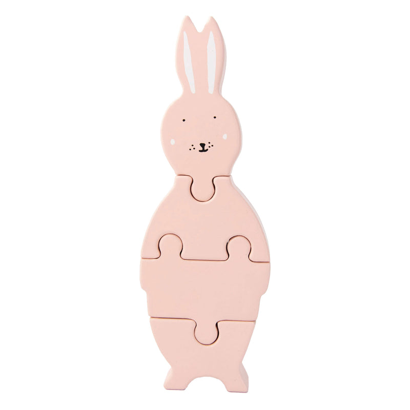 Trixie Houten Dierenvormenpuzzel - Mrs. Rabbit, 4st.