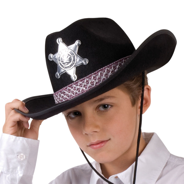 Kinderhoed Sheriff Zwart