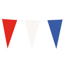 Papieren Vlaggenlijn Rood Wit Blauw, 10mtr.