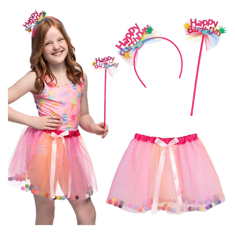 Verkleedset Fee Roze Happy Birthday