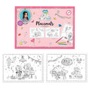 placemats Jill 29,7 x 42 cm kleurplaten 10 stuks