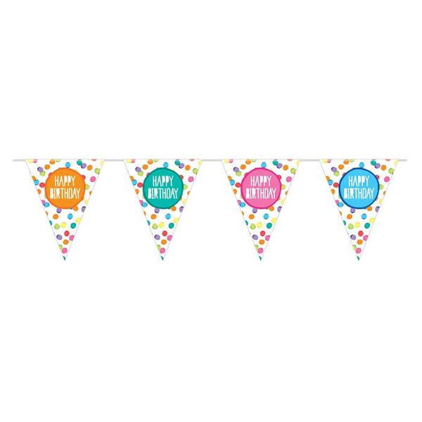 Vlaggenlijn Happy Birthday, 6mtr.