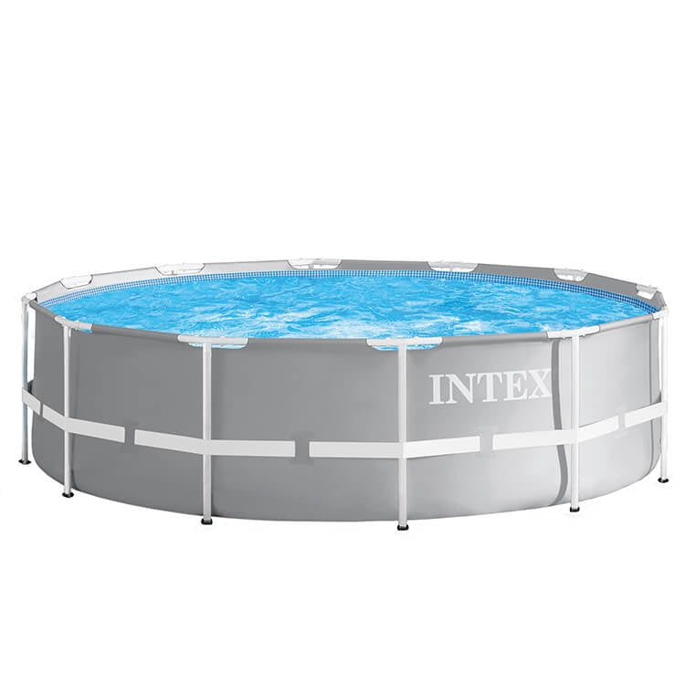 Intex 26716GN Prism Frame Zwembad 366x99 cm + Filterpomp en Trap Grijs