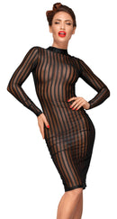 Noir Dress Stripes S