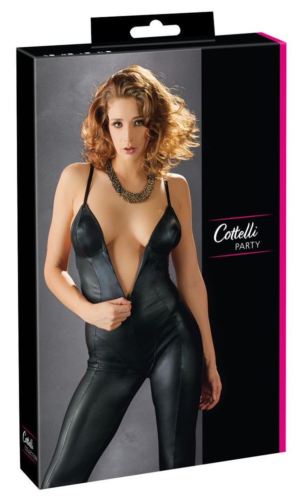 Wetlook Catsuit Met Lange Rits Small