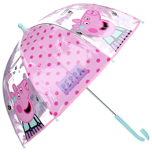 Peppa Pig Paraplu 70 cm Roze/Transparant