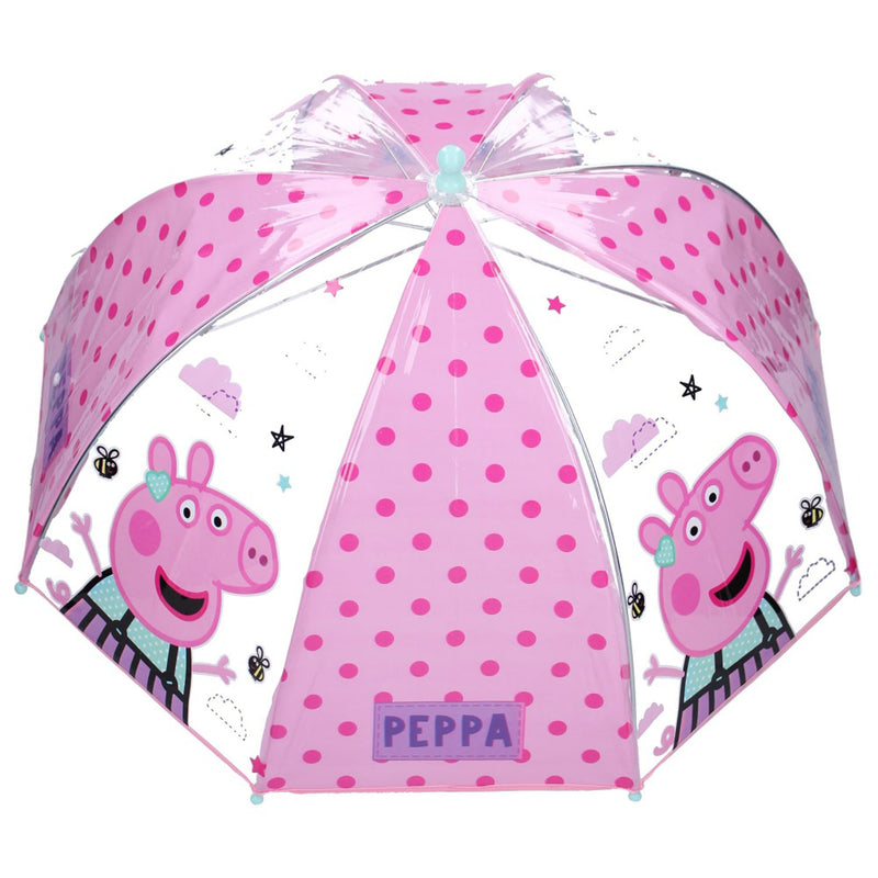 Peppa Pig Paraplu 70 cm Roze/Transparant