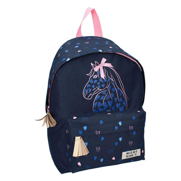 Milky Kiss We Are One Rugzak Donkerblauw/Roze