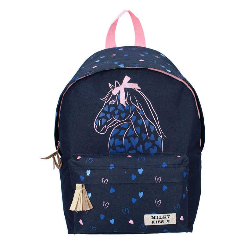 Milky Kiss We Are One Rugzak Donkerblauw/Roze