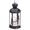 Kerstlantaarn 43cm - met licht en rendier