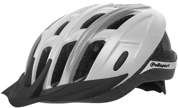 Fietshelm Polisport Ride-In L (58-62cm) - wit/grijs