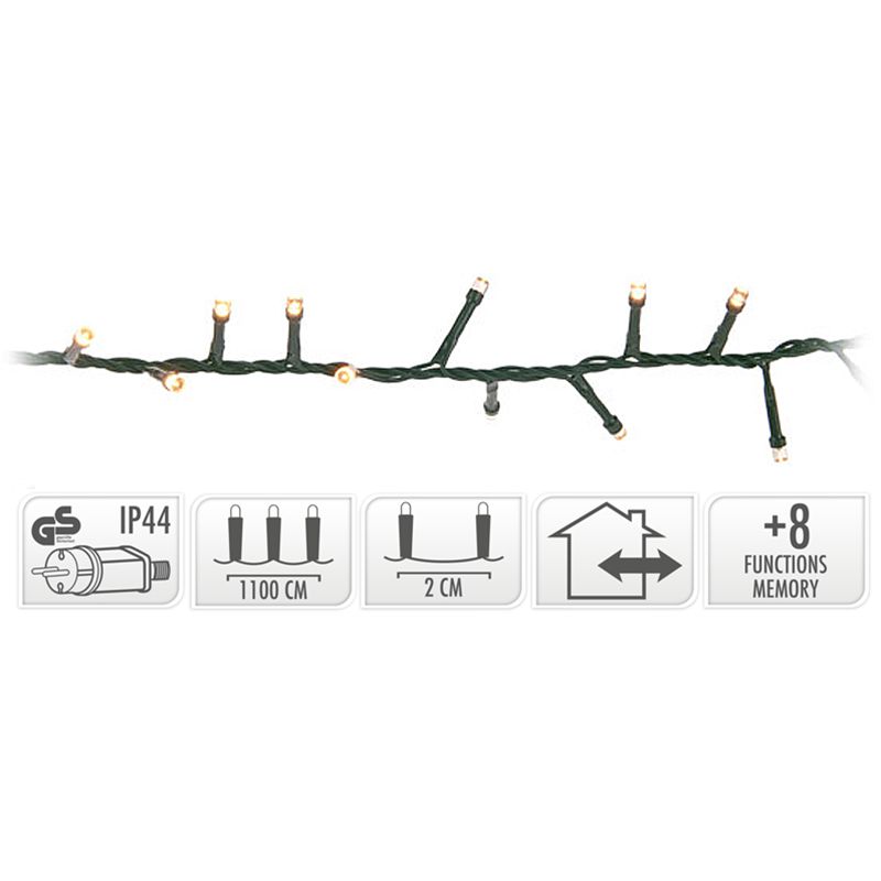Micro Cluster 560 LED - 11m - met timer en dimmer - extra warm wit