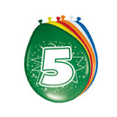 Cijfer Ballonnen 5 jaar, 8st.