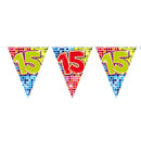 Vlaggenlijn Blocks 15 jaar, 6mtr.