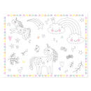 Inkleurbare Placemats Unicorns & Rainbows, 6st.