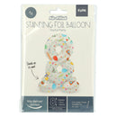 Staande Folieballon Joyful Party Cijfer 8 -72cm