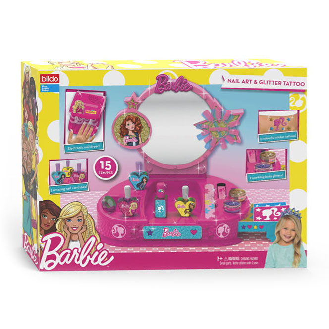 Barbie 2in1 Nagelstudio & Glitter Kunst