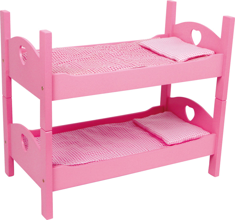 Stapelbed voor poppen, roze