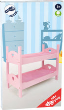 Stapelbed voor poppen, roze