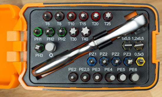 Ratelsleutel Beta Tools 860/C27 met schroefbitset - 27 delig in box