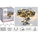 LED verlichting 120 LED - 9 meter - warm wit - Batterijbox 120 warm wit - dual-timer - geheugen en