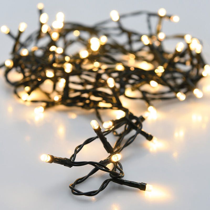 LED verlichting 120 LED - 9 meter - warm wit - Batterijbox 120 warm wit - dual-timer - geheugen en