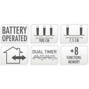 LED verlichting 120 LED - 9 meter - warm wit - Batterijbox 120 warm wit - dual-timer - geheugen en