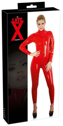 Latex Catsuit red L