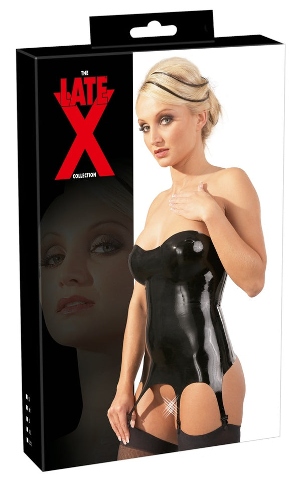 Strapless Latex Jarreteltopje Large