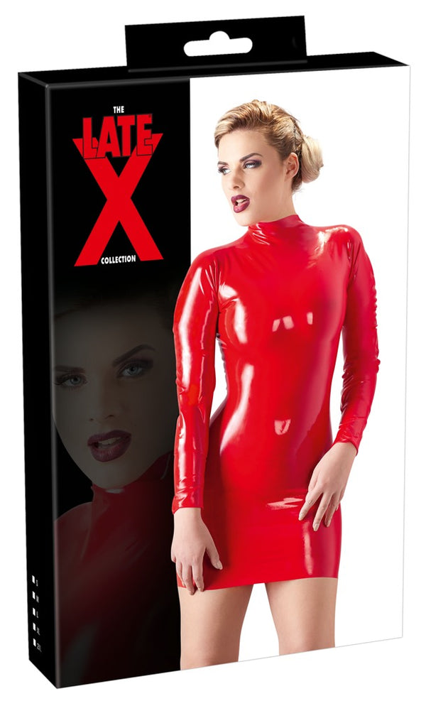 Latex Mini Dress red L