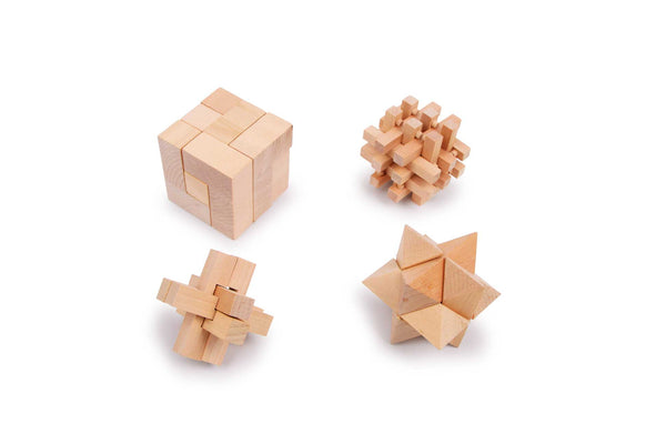 Small Foot - Houten Breinpuzzels, Set van 4