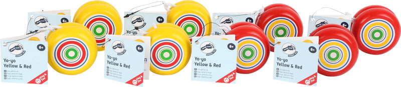 Small Foot - Houten Jojo Geel en Rood, Set van 8