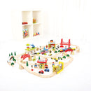 Bigjigs Houten Treinset Transport, 124dlg.