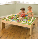 Bigjigs Houten Treinbaan op Speeltafel, 59dlg.