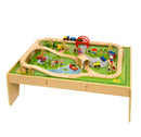 Bigjigs Houten Treinbaan op Speeltafel, 59dlg.