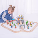 Houten Treinset Middeleeuws, 46dlg.