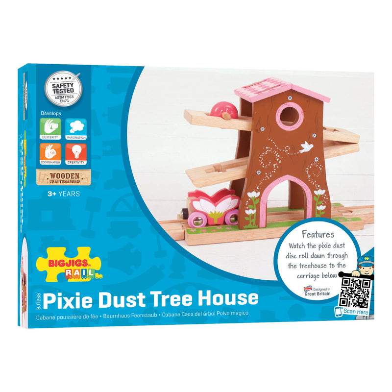 Bigjigs Houten Sprookjes Rails - Boomhuis Rolbaan