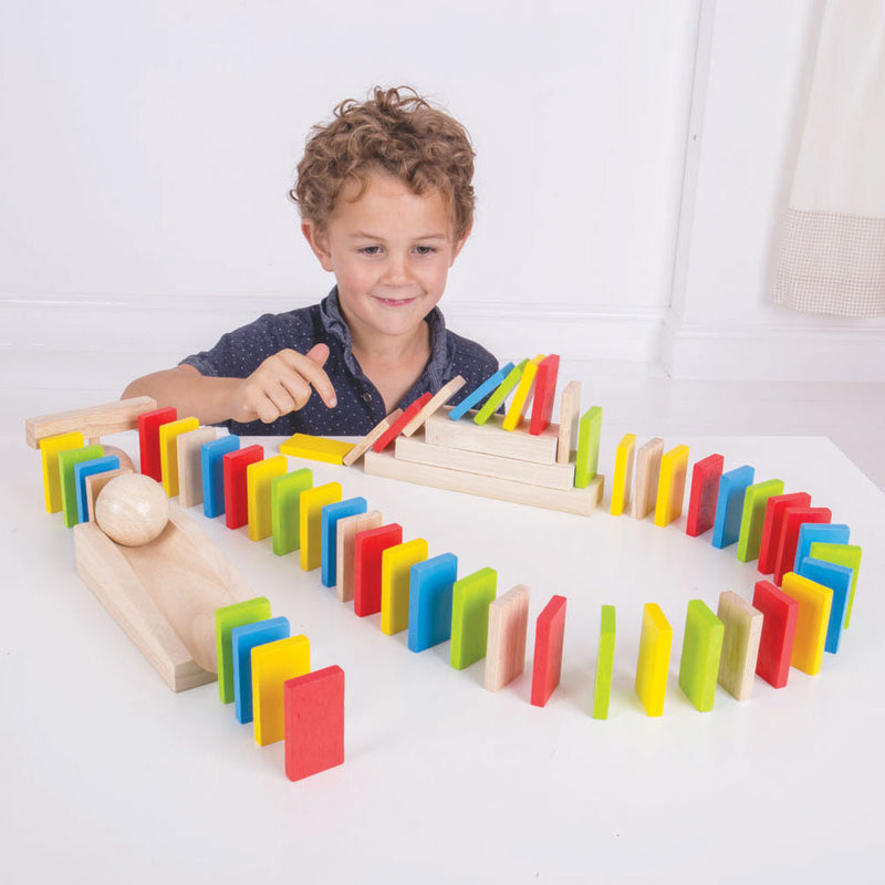 Bigjigs Houten Domino, 108dlg.
