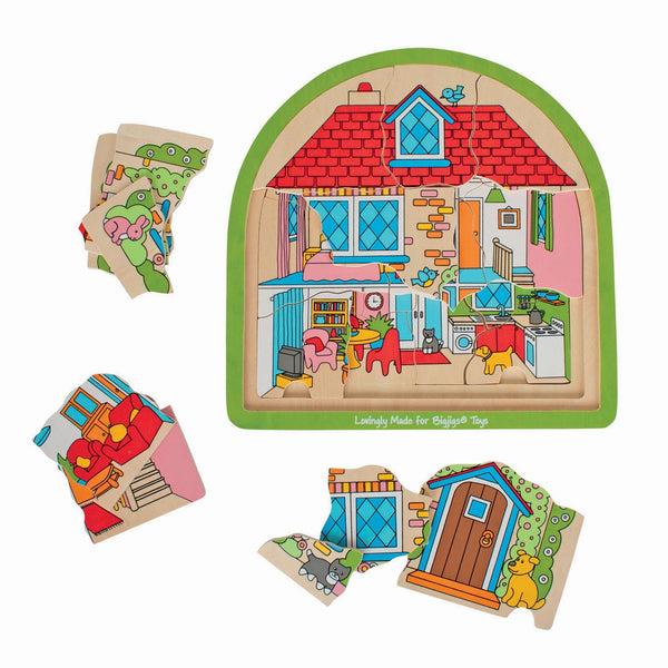Houten Lagenpuzzel Huis, 27st.
