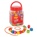 Bigjigs Houten Gekleurde Kralen, 95dlg.