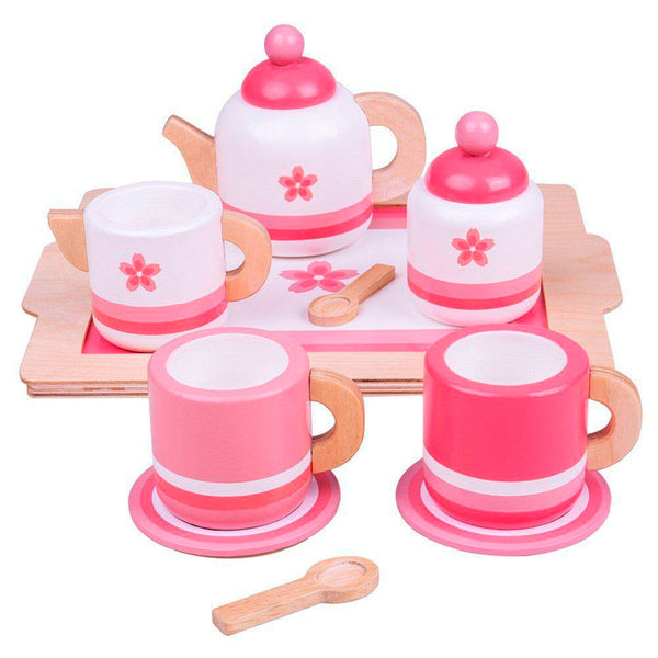 Houten Theeservies Roze