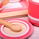 Houten Theeservies Roze