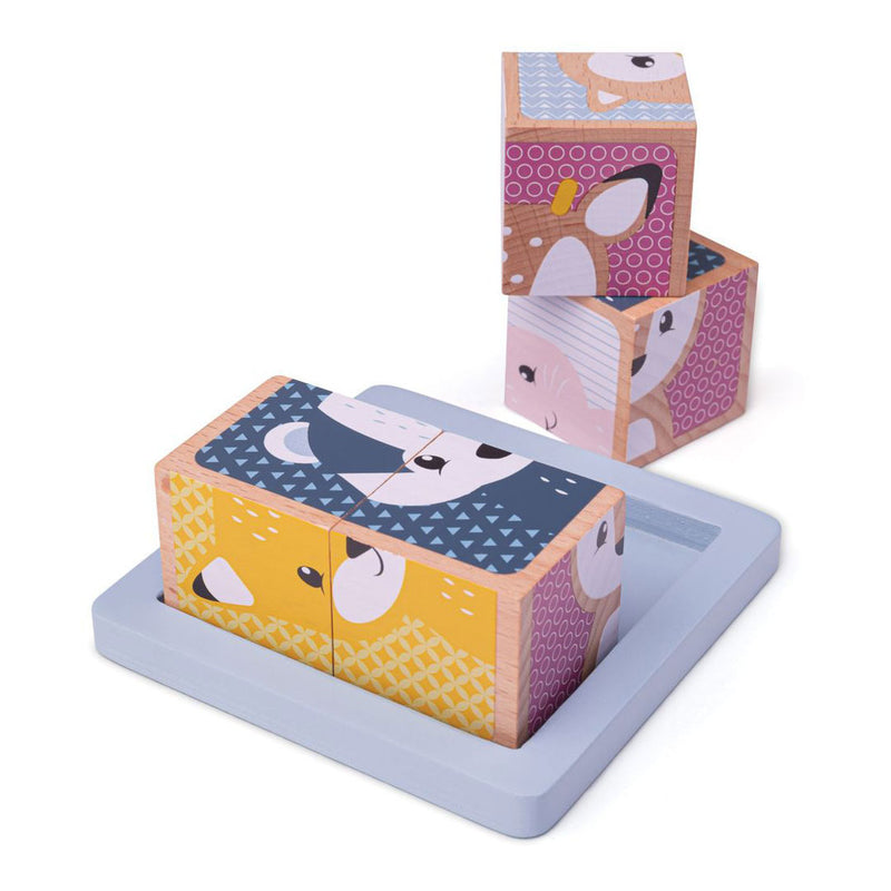 Bigjigs Houten Blokpuzzel Bosdieren