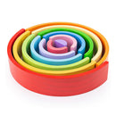 Bigjigs Groot Houten Regenboog Stapelspel, 12dlg.