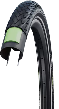 Buitenband Schwalbe Green Marathon GreenGuard 16 x 1.35"/35-349 mm - zwart met reflectie