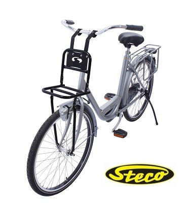 Voordrager voor 20-24" transportfiets Steco Comfort 20 x 20 cm - glanzend zwart