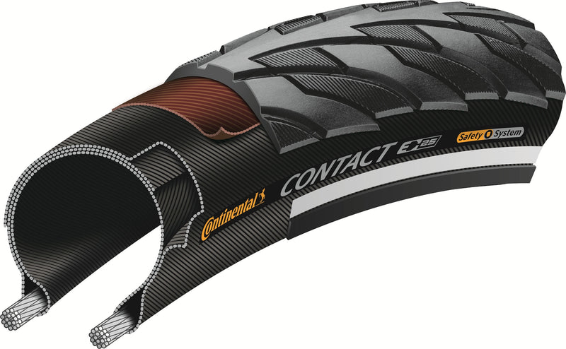 Buitenband Continental Contact 28 x 1.25" / 32-622 - zwart met reflectie